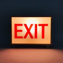 Exit Sign Lightbox, Exit Frame in Pinewood Light Box, Wooden Led Lamp, Original Gift, Collage Warm Lightbox. #exit