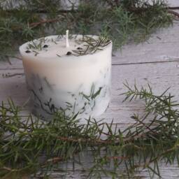 Juniper Soy Wax Candle Christmas Pillar Candle - thumbnail 4