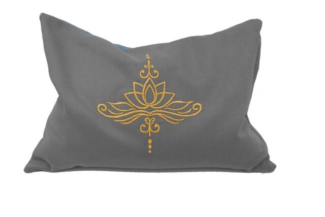Energy Pillow Gray With The Lotus Flower - image 1