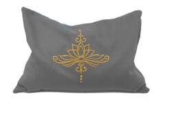 Energy Pillow Gray With The Lotus Flower