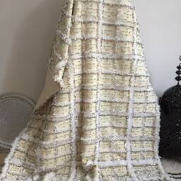 Moroccan Handira/Vintage Wedding Blanket/Sequinned Atlas Rug /Throw /Rug /Pure Wool With Sequins /135 X 245 cm 4.42 8.03 Ft - thumbnail 2