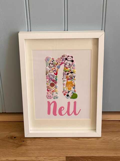 Personalised Framed Sticker Wall Art #babyshower #babygift #christeninggift #newbabygift #gift - image 1