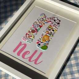 Personalised Framed Sticker Wall Art #babyshower #babygift #christeninggift #newbabygift #gift - thumbnail 2