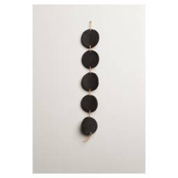 Medium Circles Wall Hanging - Black Ceramic Handmade Decor Desi Murphy Pottery - thumbnail 1