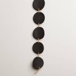 Medium Circles Wall Hanging - Black Ceramic Handmade Decor Desi Murphy Pottery - thumbnail 3