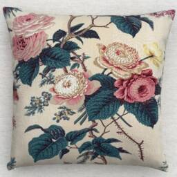 "Vintage Floral Fabric Cushion ""Kingsworthy" - thumbnail 2