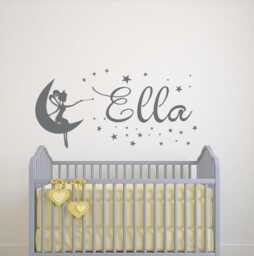Personalized Fairy Name Wall Decal Princess Girls Room Decor Ww94 - thumbnail 1