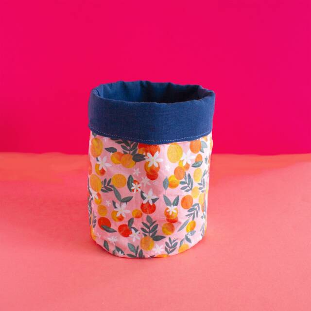 Oranges Planter, Linnen Fabric Plant Cover, Basket, Indoor - image 1