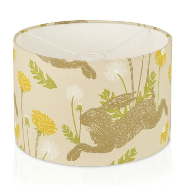 Clark & Clarke March Hare Lampshade, Colorful Wildlife Print, Handmade in UK - image 1