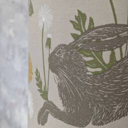 Clark & Clarke March Hare Lampshade, Colorful Wildlife Print, Handmade in UK - thumbnail 3