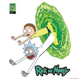 Rick & Morty Wall Sticker - Reaching Out Of Portal Decal Art - thumbnail 3