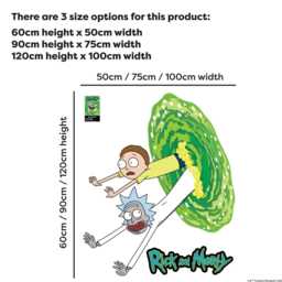 Rick & Morty Wall Sticker - Reaching Out Of Portal Decal Art - thumbnail 2