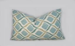 Decorative Pillow Cushion Cover - Accent Throw Giorgio Fresco, Olive, Teal 12 X 20 Inch - thumbnail 1