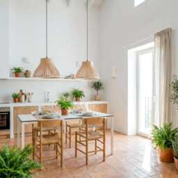 Maple Wood Chandelier Lighting, Scandinavian Kitchen Island Light, Modern Dining Light - thumbnail 4