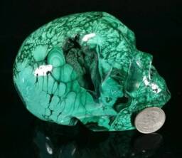 Malachite Skull - thumbnail 3