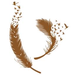 Abstract Feathers Birds Wall Decal, Of Feather Decal Vinyl Art For Living-Room, Bedroom, Nursery & Stickers - 183 - thumbnail 1
