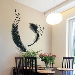 Abstract Feathers Birds Wall Decal, Of Feather Decal Vinyl Art For Living-Room, Bedroom, Nursery & Stickers - 183 - thumbnail 3