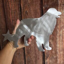 Bernese Mountain Dog, Dog Christmas Tree Topper, Wall Hanging Or Yard Stake, Holiday Decoration, Aluminum, Bernie, Lover Gifts, Berner - thumbnail 1