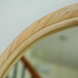 Arched Floor Mirror - Leaning - Full Length Handmade Homeware Mirrors Rattan Boho Decor - thumbnail 3