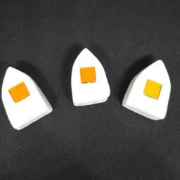 Miniature Houses, Set Of 3 Ceramic Clay Handmade Gift Home Decor For Him Her Contemporary Modern - thumbnail 2