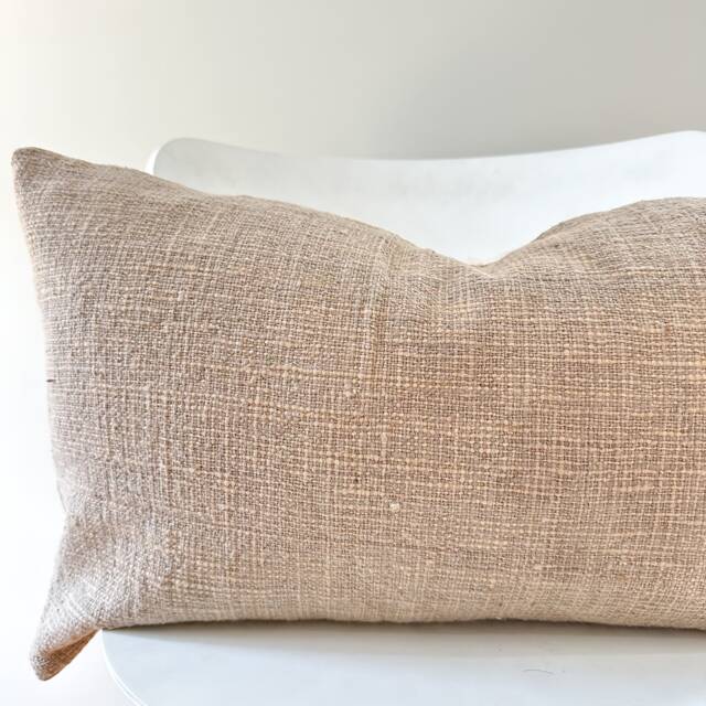 Brown Tribal Hemp Hand Woven Natural Dye Color Pillow Cover - image 1