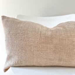 Brown Tribal Hemp Hand Woven Natural Dye Color Pillow Cover - thumbnail 1