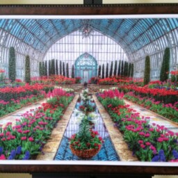 Professionally Framed Completed 1500Pc Ravensburger Atrium Garden Puzzle Wall Art & Decor - thumbnail 2