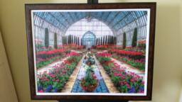 Professionally Framed Completed 1500Pc Ravensburger Atrium Garden Puzzle Wall Art & Decor - thumbnail 1