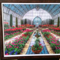 Professionally Framed Completed 1500Pc Ravensburger Atrium Garden Puzzle Wall Art & Decor - thumbnail 3
