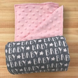 Pink Baby Minky Stroller Blanket - thumbnail 2