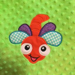 Minky Blanket-Nursery Bedding-Insect Blanket-Bug Blanket-Dragonfly Blanket - Baby Gift-Baby Shower Gift - Personalized Gifts-Insect Theme - thumbnail 2