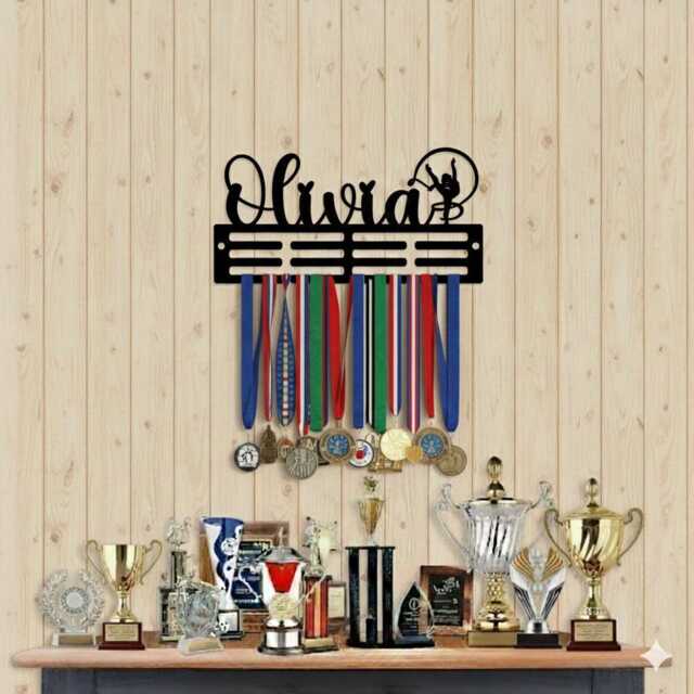Custom Rhythmic Gymnastics Medal Hanger Wall Art, Player Acrylic Holder, Display Awards Sign, Gift - image 1