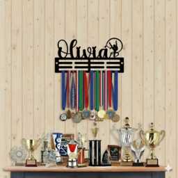 Custom Rhythmic Gymnastics Medal Hanger Wall Art, Player Acrylic Holder, Display Awards Sign, Gift - thumbnail 1