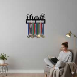 Custom Rhythmic Gymnastics Medal Hanger Wall Art, Player Acrylic Holder, Display Awards Sign, Gift - thumbnail 4