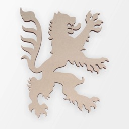 Unfinished Wooden Heraldic Lion Cutout Diy Wall Art Decor - thumbnail 3