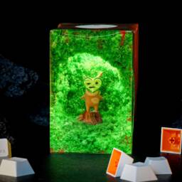 Korok Resin Lamp, The Legend Of Zelda Night Light, Gaming Diorama Cute Home Decor, Gift For Him, Halloween Gift, Christmas Decor Lamp - thumbnail 1