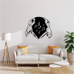Musical Soul Vinyl Wall Art, Decal, Sticker, Transfer, Mural, Removable, Decoration, Rent Friendly, Interior, Exterior, - 0805 - thumbnail 1