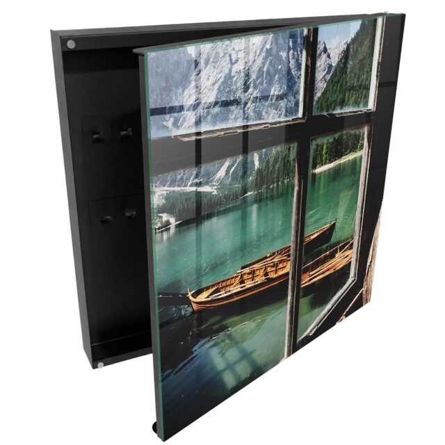 Mountain Lake Key Cabinet For Home, Turquoise Box Wall, Rustic Landscapes, Nature Lovers - image 1