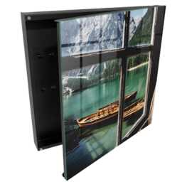 Mountain Lake Key Cabinet For Home, Turquoise Box Wall, Rustic Landscapes, Nature Lovers