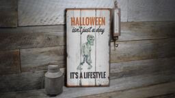 Spooky Season Signs, Wooden Scary Decor Halloween House Sign, Haunted Decor, Sign Wall - Old - thumbnail 1