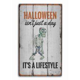 Spooky Season Signs, Wooden Scary Decor Halloween House Sign, Haunted Decor, Sign Wall - Old - thumbnail 2