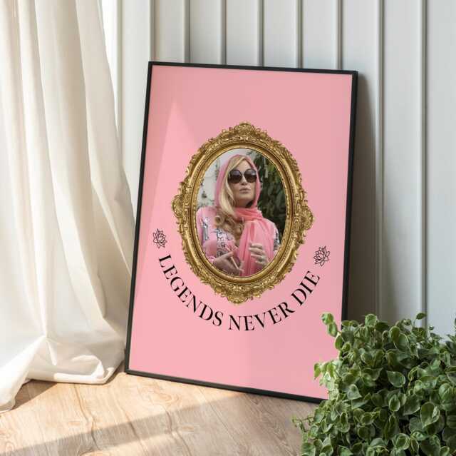 Legends Never Die Poster - Tanya Mcquoid White Lotus Print Jennifer Coolidge Icon Ceramic Funny Pop Culture Gift Aesthetic Wall Art Wee Hee