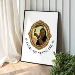 Legends Never Die Poster - Tanya Mcquoid White Lotus Print Jennifer Coolidge Icon Ceramic Funny Pop Culture Gift Aesthetic Wall Art Wee Hee - thumbnail 2