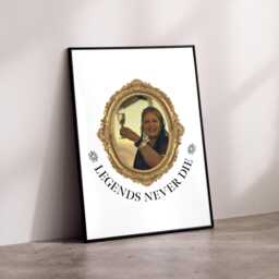 Legends Never Die Poster - Tanya Mcquoid White Lotus Print Jennifer Coolidge Icon Ceramic Funny Pop Culture Gift Aesthetic Wall Art Wee Hee - thumbnail 3