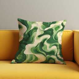 Green Marble Swirl Cushion Cover, Modern Abstract Throw Pillow Bedroom Decor, Any Size Case, Eclectic Home Decoration - thumbnail 4