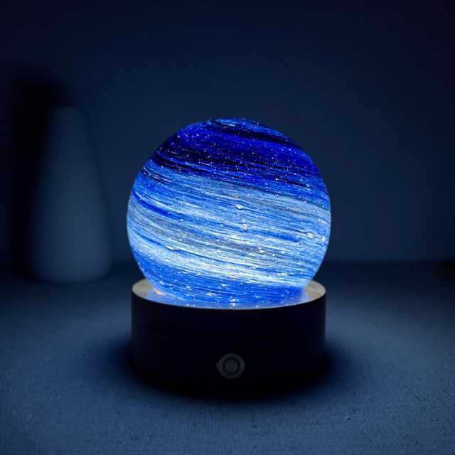 Custom Planet Night Light, Milky Way Lamp, Galaxy Desk Space Ball Lighting, Astronomy Christmas Gift, Nebula Sphere Bedside Lamp - image 1