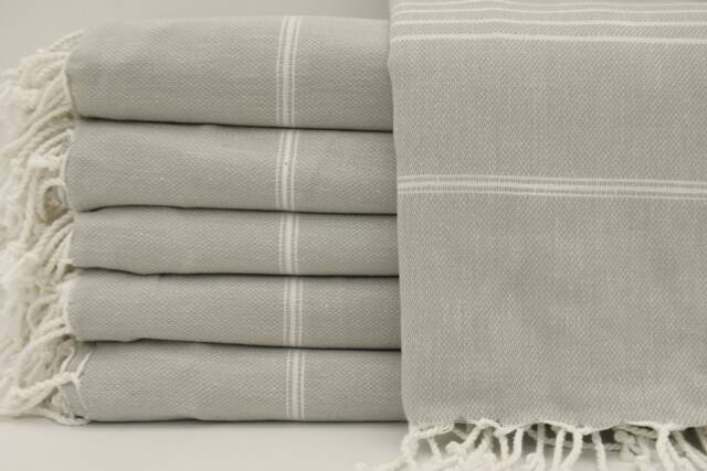 "Turkish Blanket, Throw Towel, Blanket, Light Gray Blanket, Turkish Throw, Beach Towel, Turkish Towel, , 65""x83" - image 1