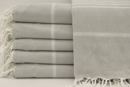 "Turkish Blanket, Throw Towel, Blanket, Light Gray Blanket, Turkish Throw, Beach Towel, Turkish Towel, , 65""x83"