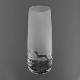 Rhodesian Ridgeback Vase - 15cm Crystal Glass Bud Vase With Rhodesian Ridgeback Frieze Design - thumbnail 3