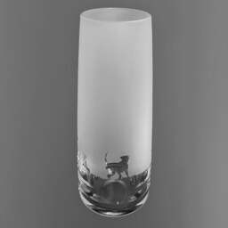 Rhodesian Ridgeback Vase - 15cm Crystal Glass Bud Vase With Rhodesian Ridgeback Frieze Design - thumbnail 2